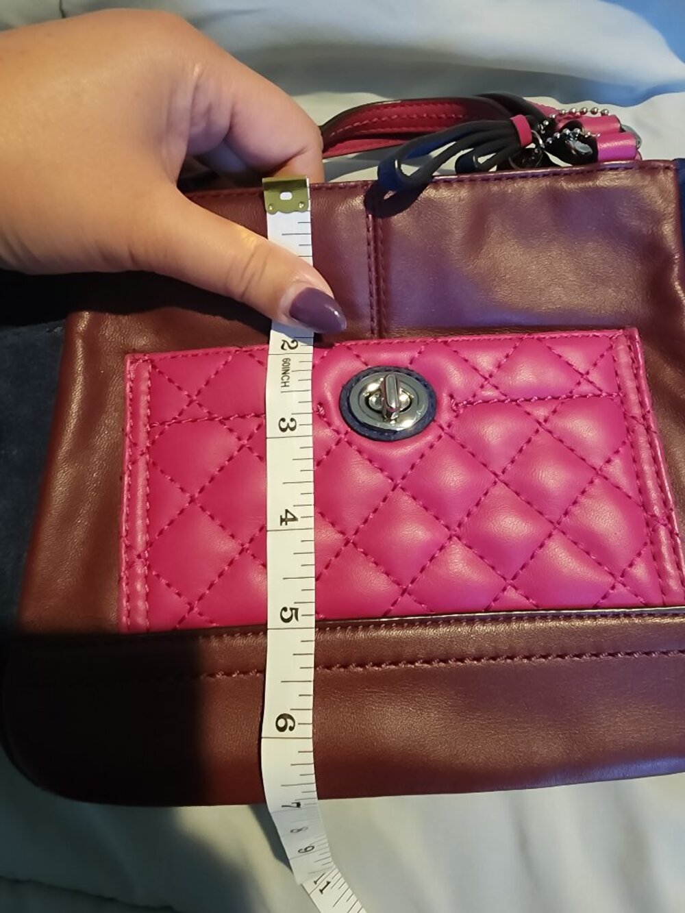 Coach F49865 Colorblock Leather Suede - Picture 7 of 8